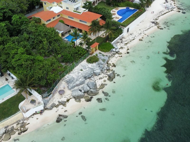 Cliffside House With Ocean Frontage