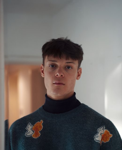 A model in the menswear tailoring edit