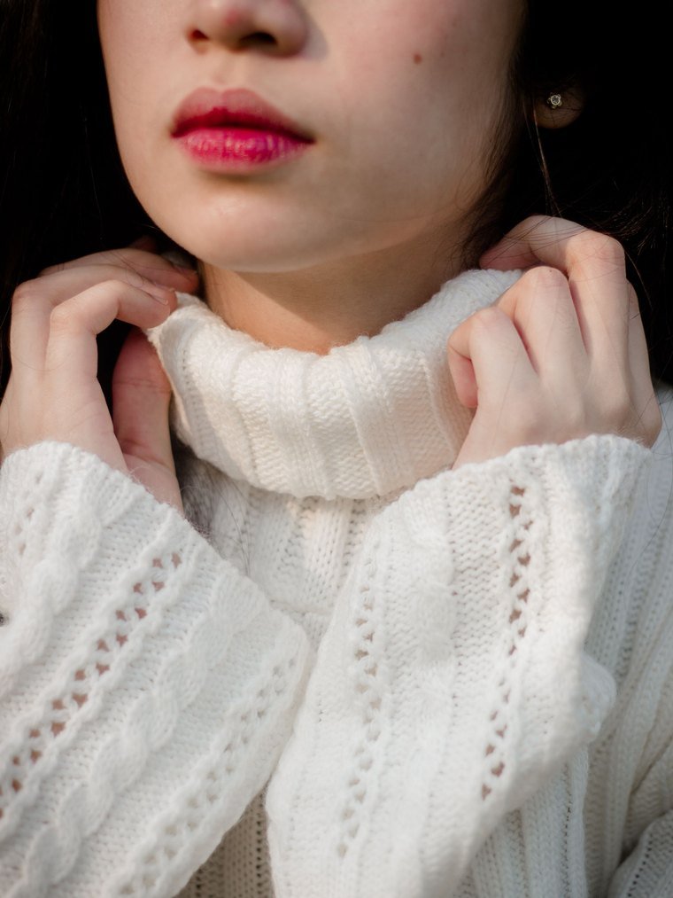 Fold merino sweater